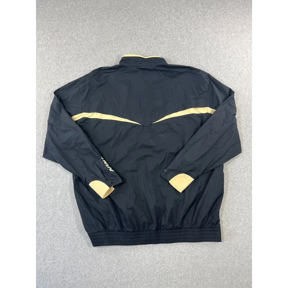 Vintage Army Black Knight Pullover Jacket Mens XL Black Nike 1/4 Zip Windbreaker